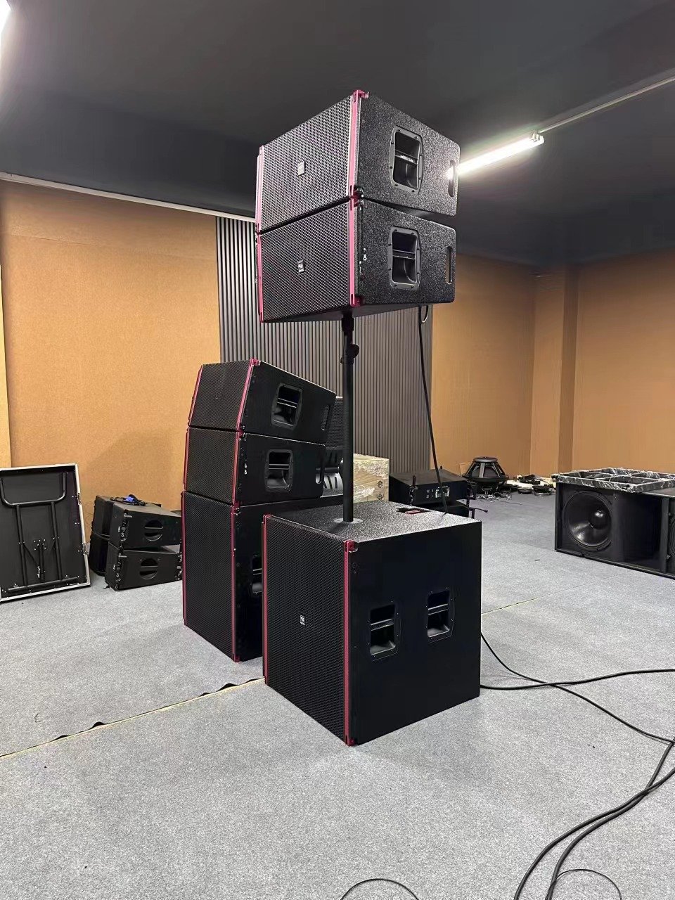 ST8 professional 12 inch active line array speaker outdoor speakers audio sound equipment wood speaker