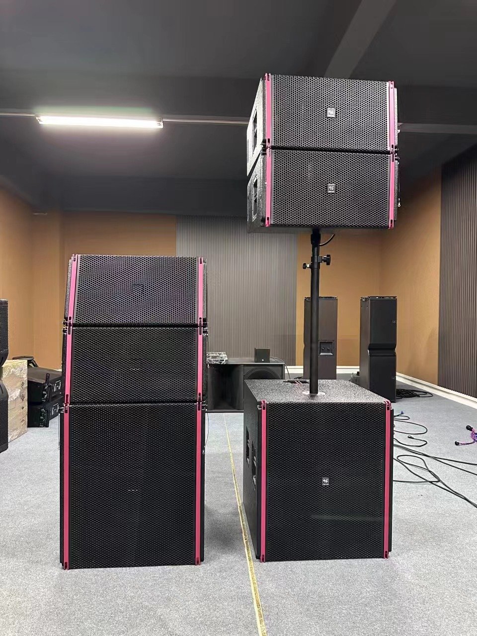 ST8 professional 12 inch active line array speaker outdoor speakers audio sound equipment wood speaker