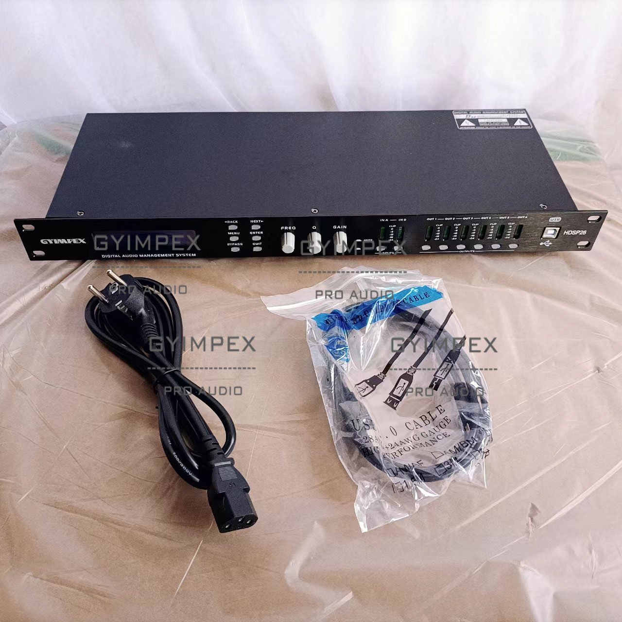 96 KHz 3 in 6 out Professional Digital Audio Video DSP Processor church for live band