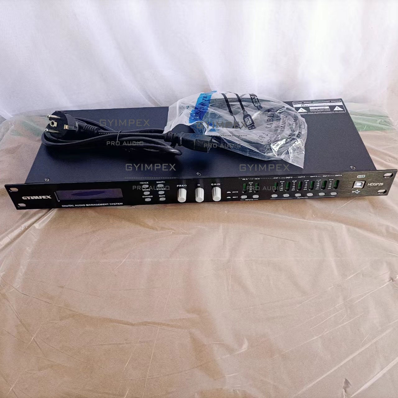 96 KHz 3 in 6 out Professional Digital Audio Video DSP Processor church for live band