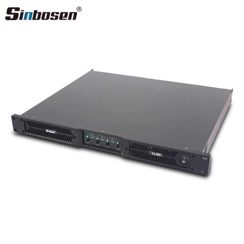 K4-800 4Ch 800W Stage Music Digital Upgrade Front Panel Audio Class D 1U Portable Power Amplifier Professional