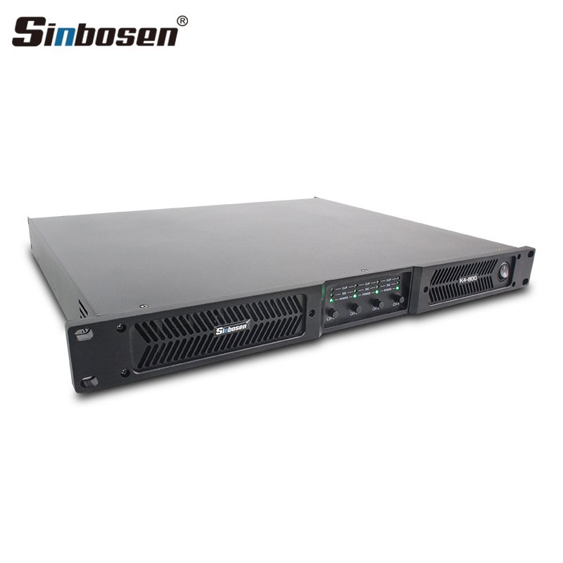 K4-800 4Ch 800W Stage Music Digital Upgrade Front Panel Audio Class D 1U Portable Power Amplifier Professional