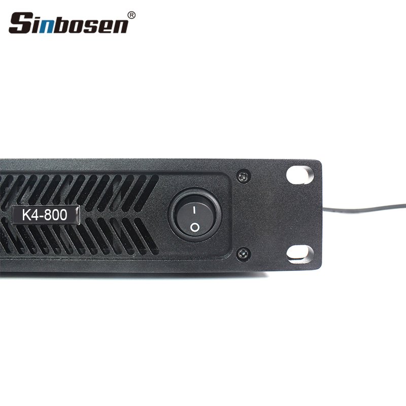 K4-800 4Ch 800W Stage Music Digital Upgrade Front Panel Audio Class D 1U Portable Power Amplifier Professional