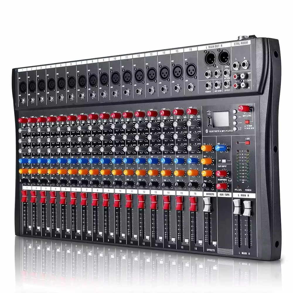Professional audio mixer 12 channels mixer stereo sound equipment audio system power 12 channels mixer