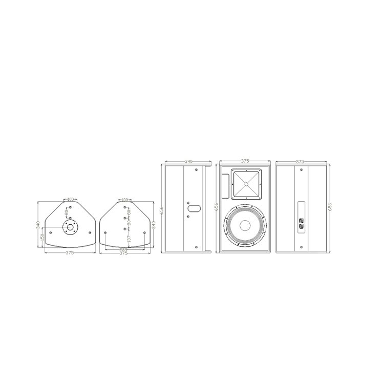 DEKEN FLEX T12 Professional Audio Sound Equipment Portable 12 inch 2 -way 500W Passive Pro Loudspeaker for Background Music