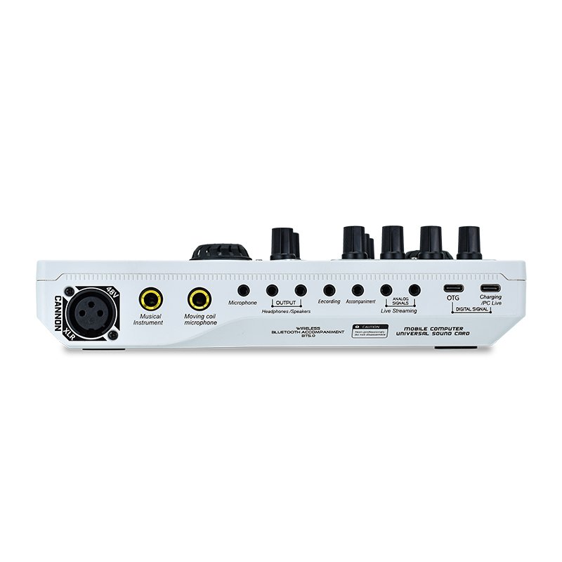 48V XLR Music Studio Equipment Sound Board Mixer with Microphone Sound Card Recording Interface Audio Mixer Voice Changing