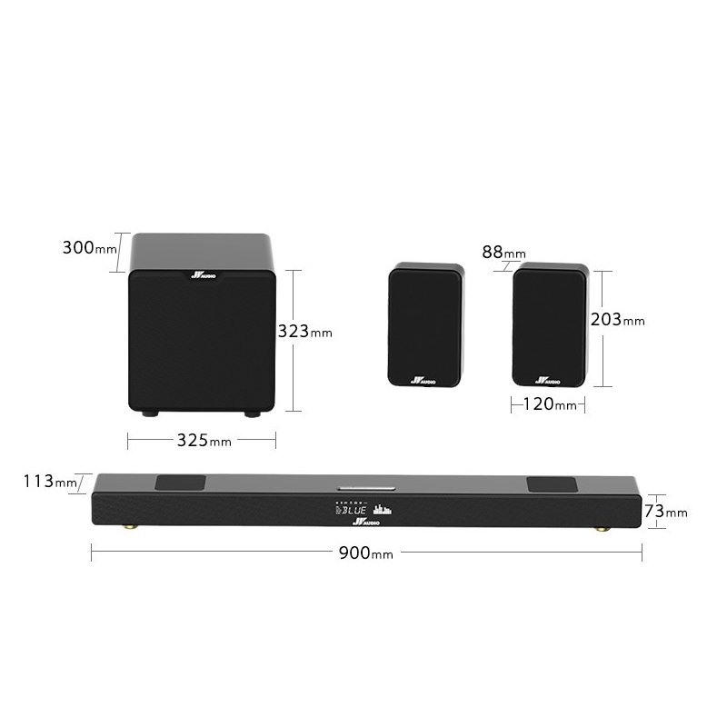 KYYSLB Wireless Subwoofer Blueteeth 5.1 Home Theater Set TV Mobile Phone Karaoke Soundbar Speaker K Song Speakers Column