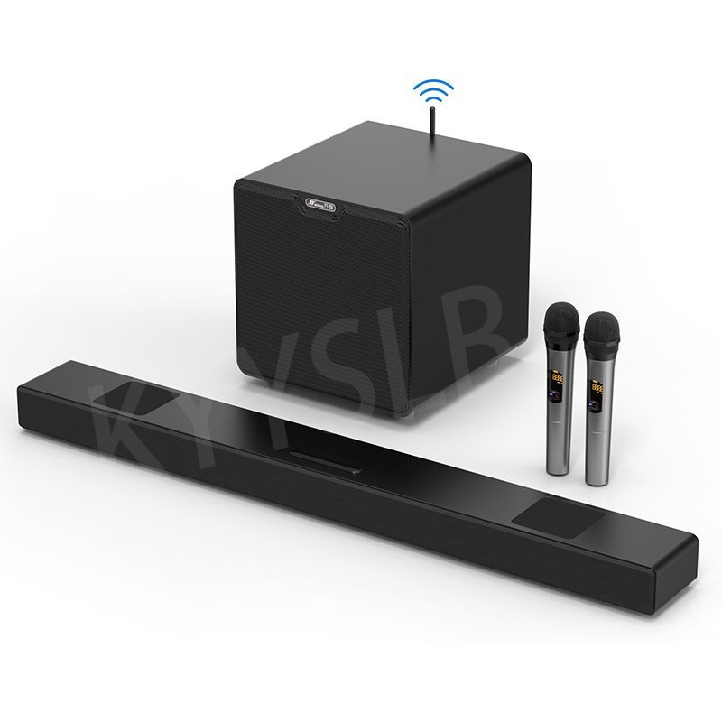 KYYSLB Wireless Subwoofer Blueteeth 5.1 Home Theater Set TV Mobile Phone Karaoke Soundbar Speaker K Song Speakers Column