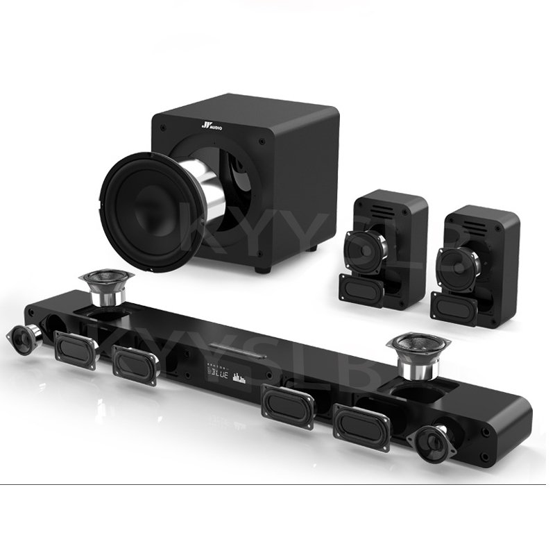 KYYSLB Wireless Subwoofer Blueteeth 5.1 Home Theater Set TV Mobile Phone Karaoke Soundbar Speaker K Song Speakers Column