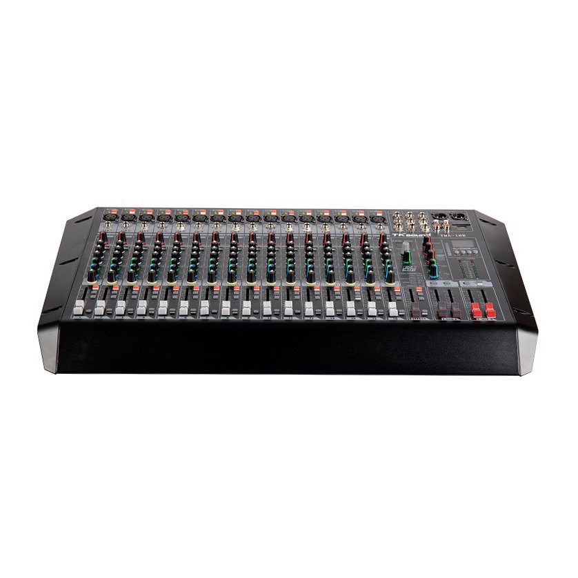 TKsound audio sound equipment High Quality Digital 16 Channel 48V Phan tom Power USB Sound Audio Mixer Professional