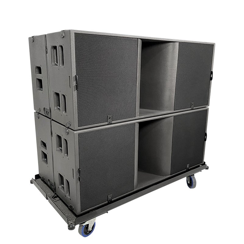 Double 18 inch passive neodymium professional stage speakers audio