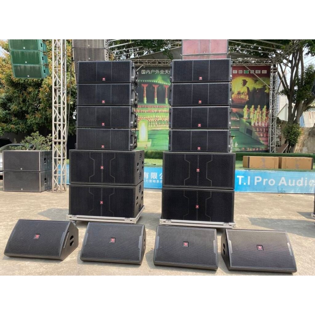 Line Array Speaker Indoor And Outdoor Professional Audio TI PRO AUDIO LA-2122 Double 12inch Wood Sonorisation Db Technologies