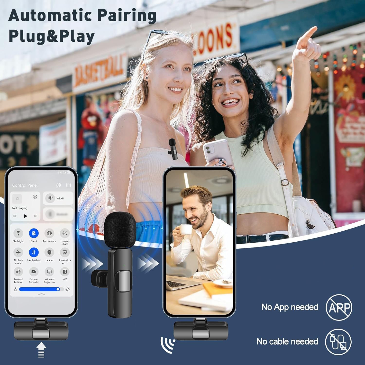 K9 Wireless lavalier Microphone Professional Podcast multimedia Rechargeable microphone for phone Android