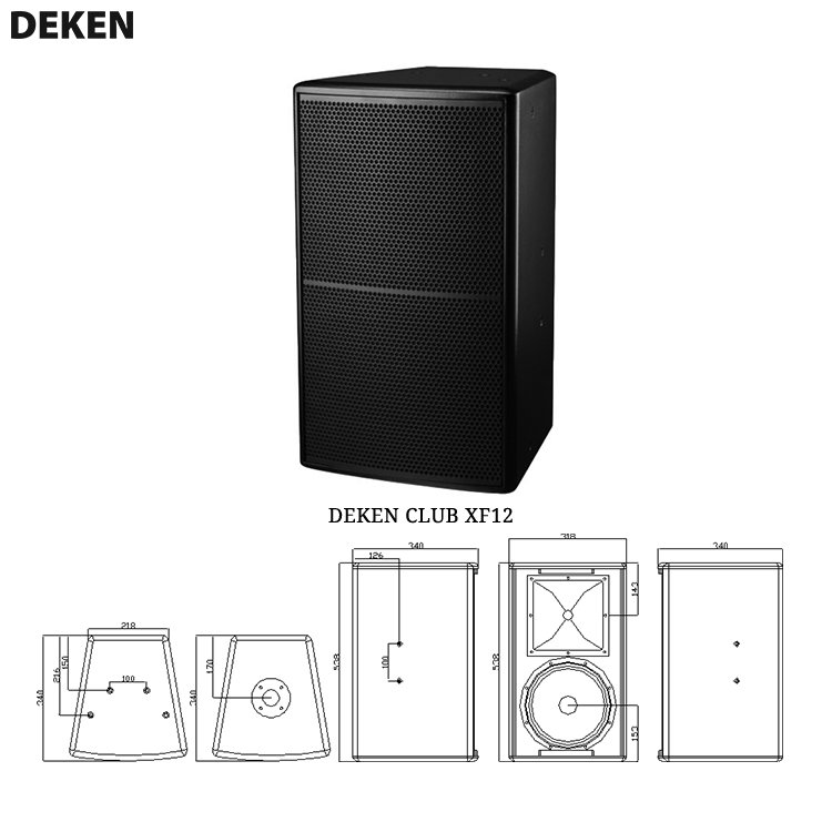 DEKEN CLUB XF12 12 Inch Professional Audio Entertainment Pa Sound System Loudspeaker Indoor Party Bar Ktv Banquet Speaker