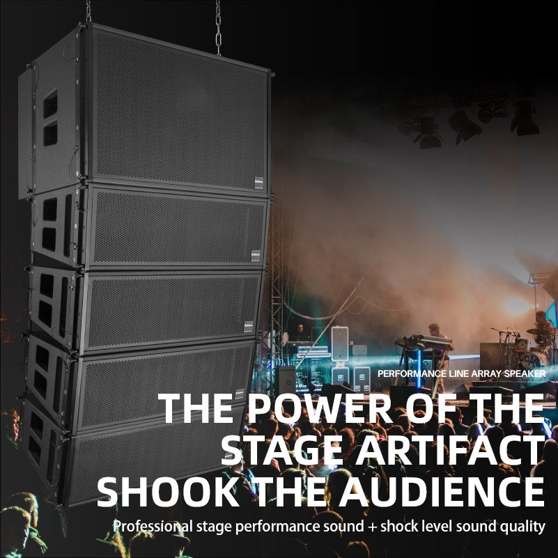 Bekboes High Quality Professional Speaker Set Sound Equipment Audio P208 DUAL 8 inch Line Array