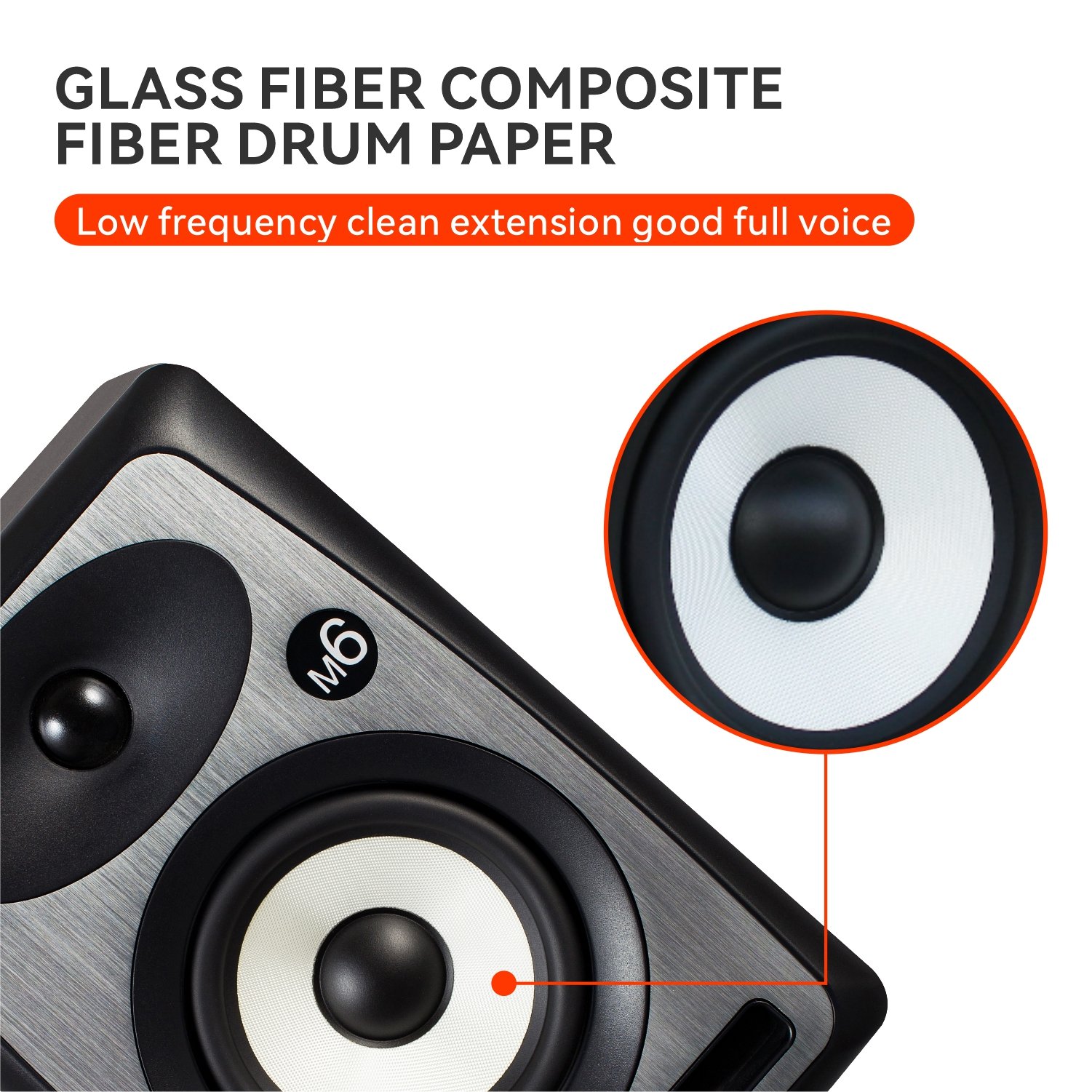 CHORDIO M6 home studio monitor speaker, professional active audio sound system, desktop recording sound equipment