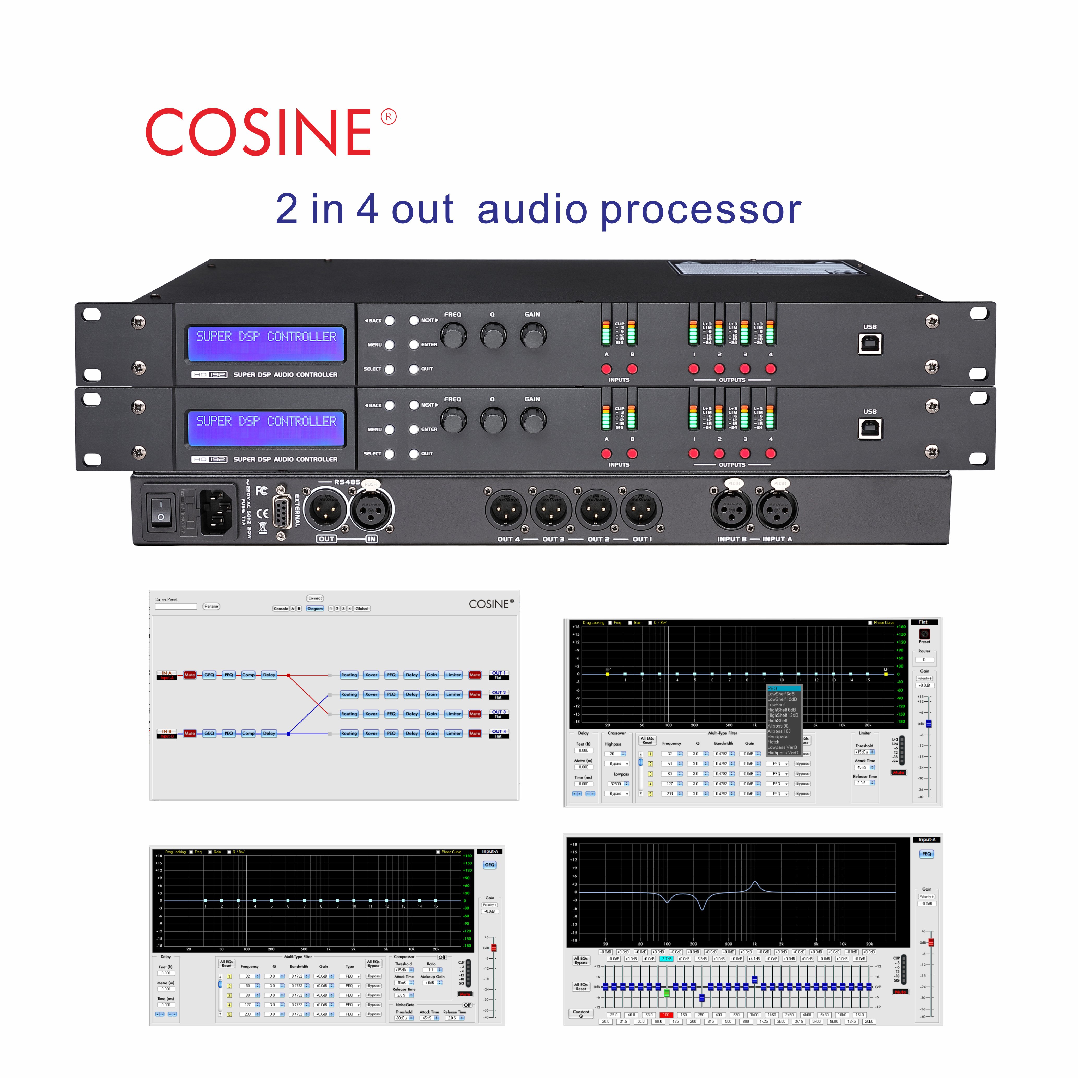 Digital Audio Processor Microphone Ktv Karaoke Professional Audio Processor Support Customized
