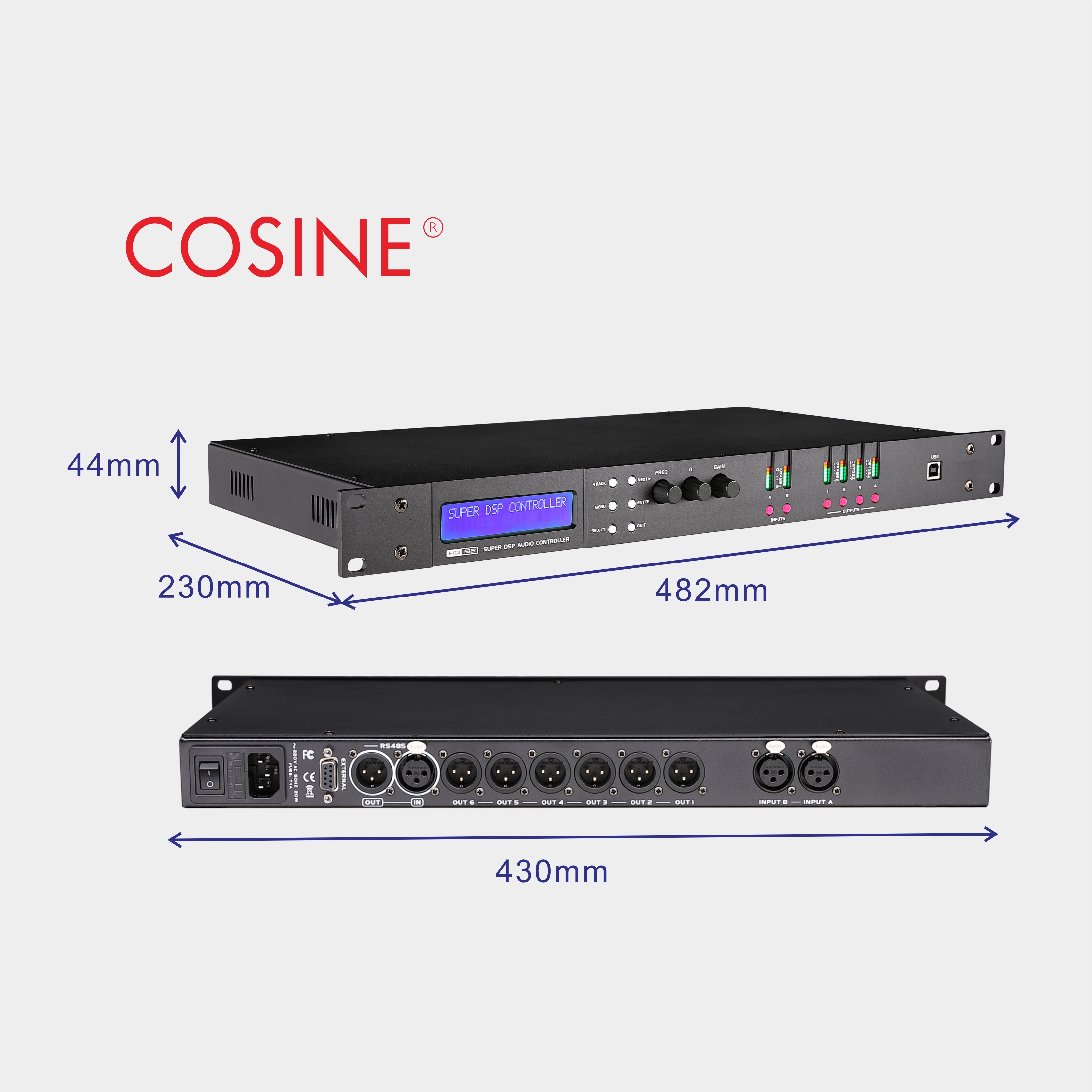 Digital Audio Processor Microphone Ktv Karaoke Professional Audio Processor Support Customized