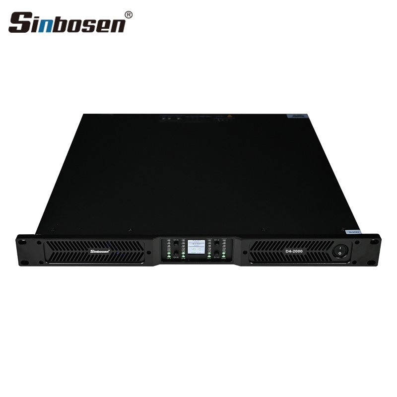 8ohms 4 channel x 2000 watts power amplifier D4-2000 with temperature display for line array speaker