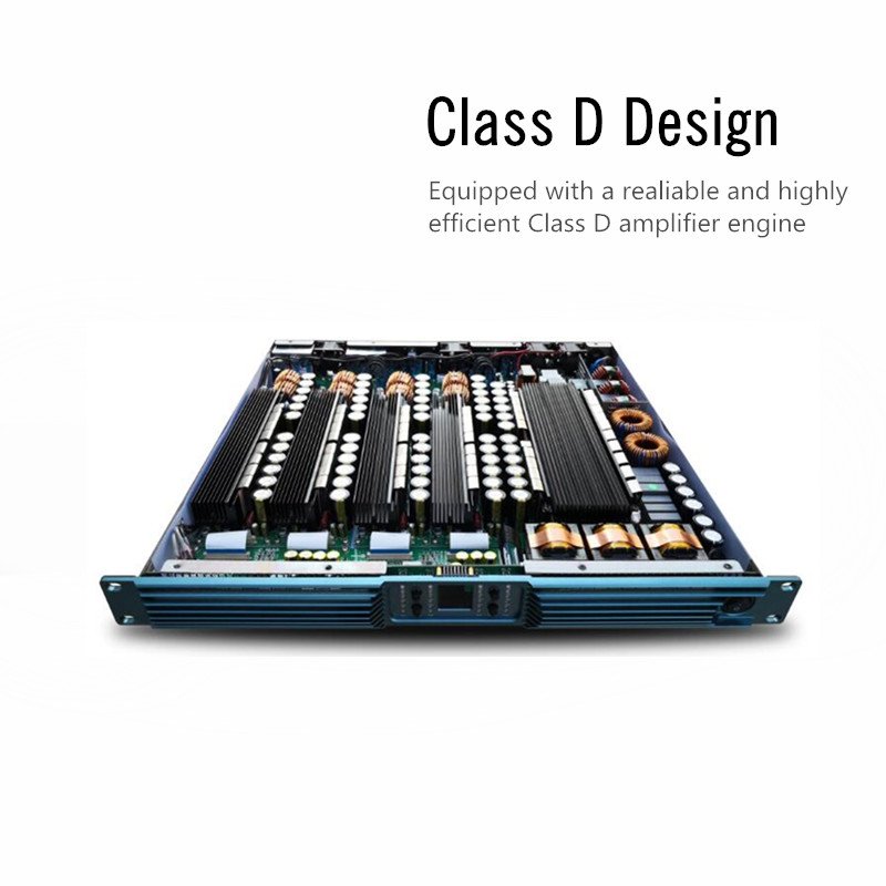 PFC 1U Big Power 4 Channel x 1600 Watts Digital Class D Module Power Amplifiers