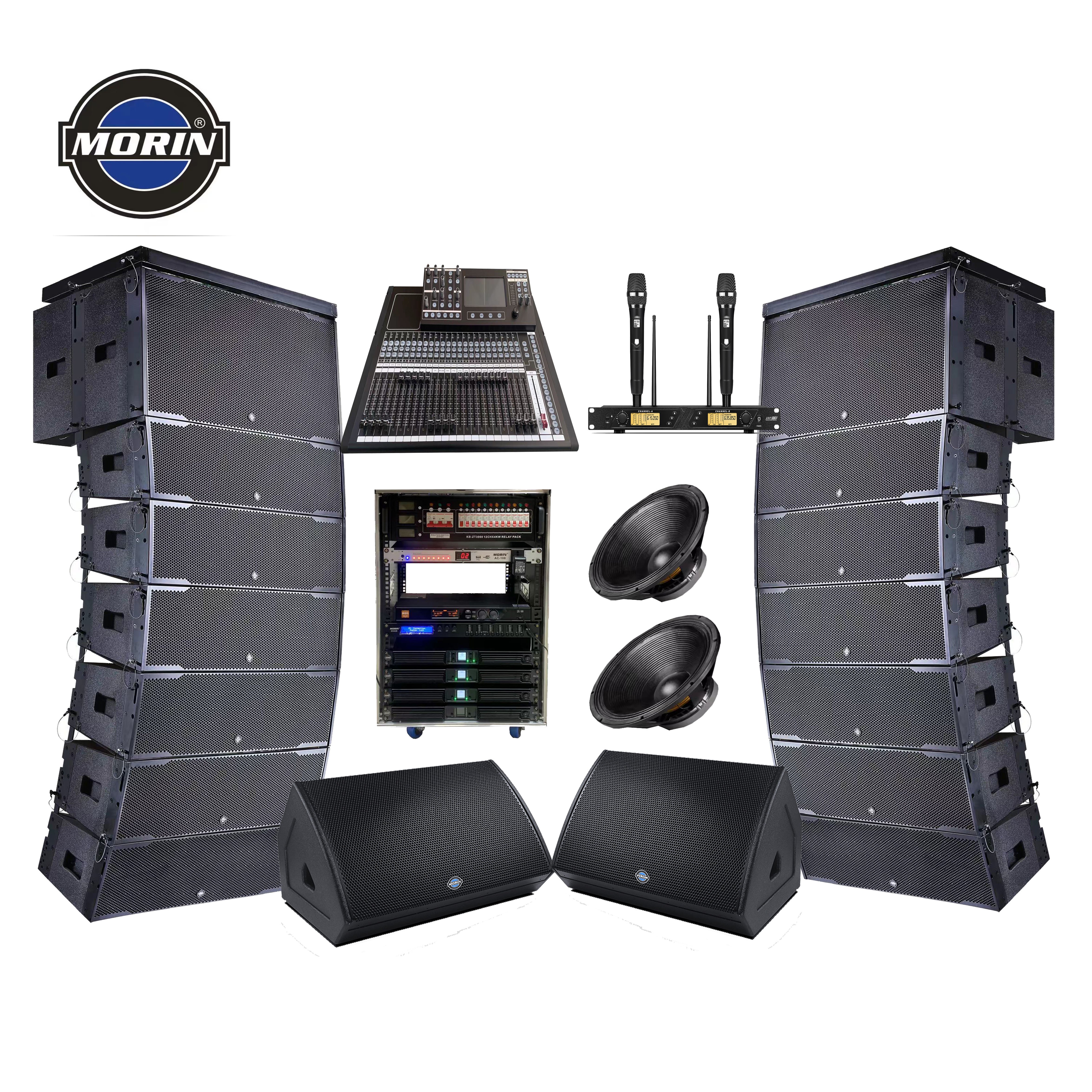 Dual 12 inch clear voice audio loudspeaker outdoor SHOW line array set Morin LA-212