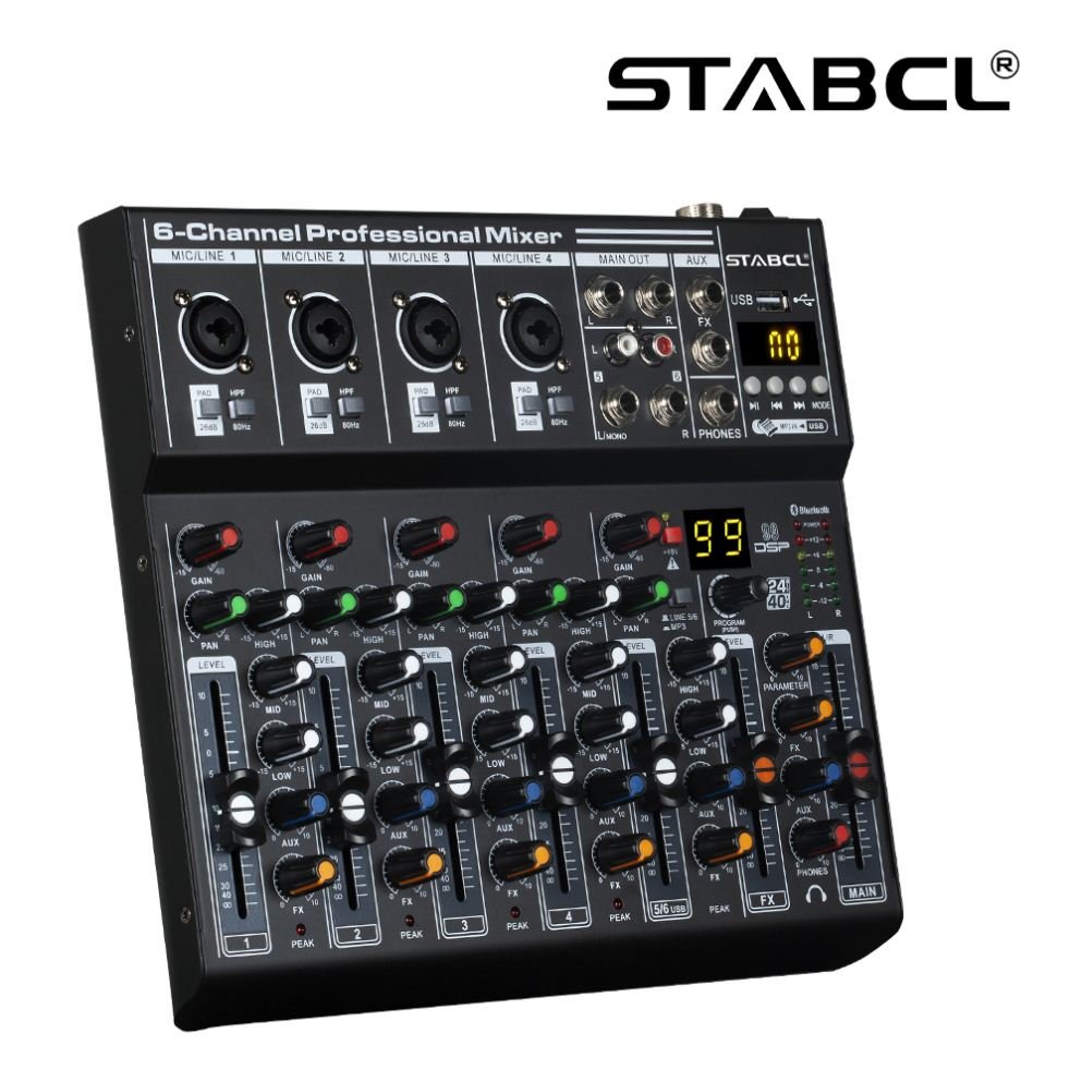 ST-6M Professional 99 DSP Audio dj mixer speakers audio sound recording studio equipment system console