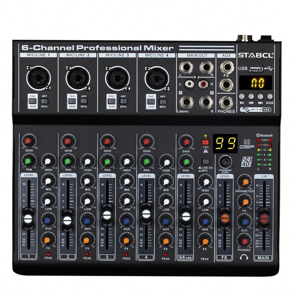 ST-6M Professional 99 DSP Audio dj mixer speakers audio sound recording studio equipment system console