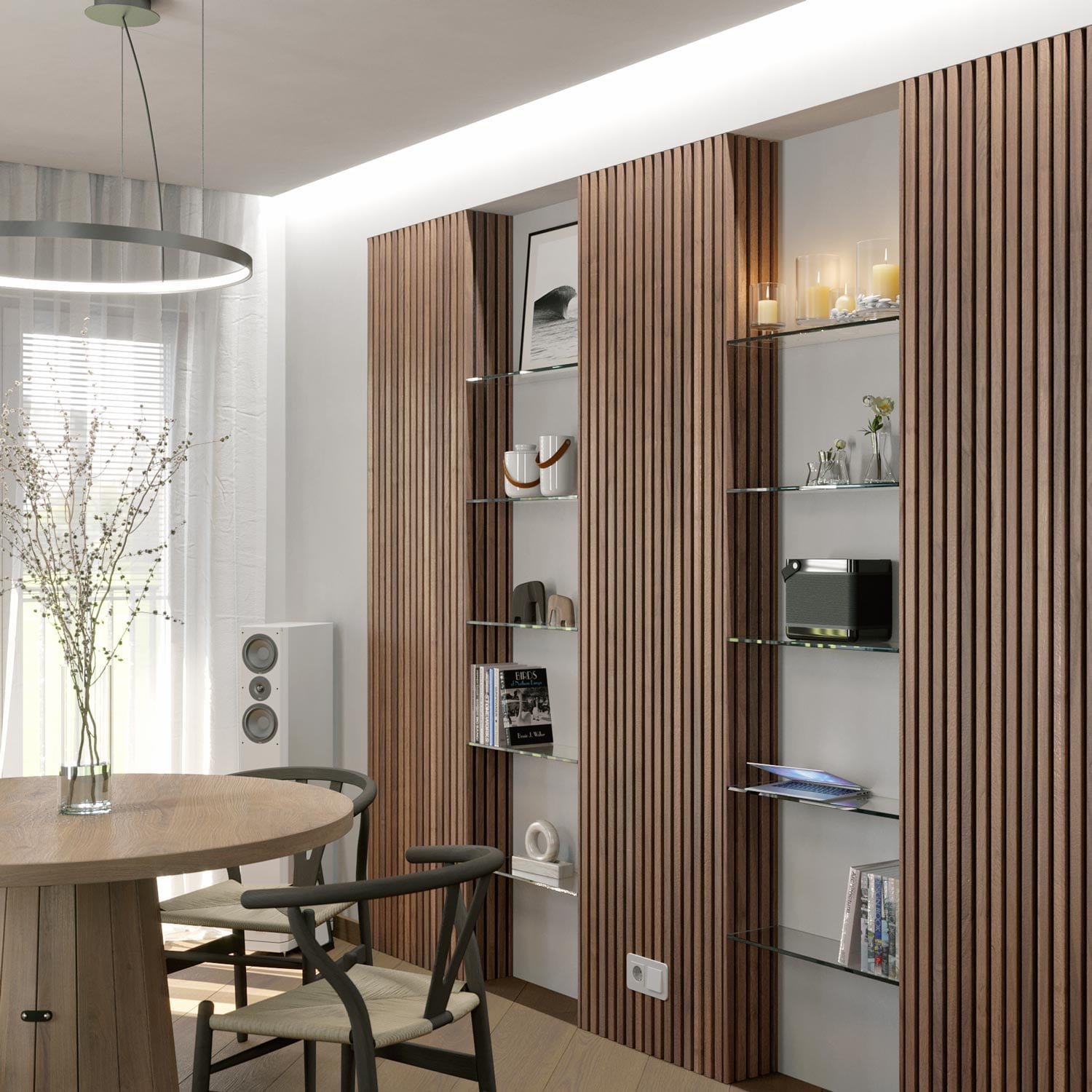 Akupanel Wooden Acoustic Wall Panels Soundproof Wood Slat Polyester Acoustic Panels Advantage Sound