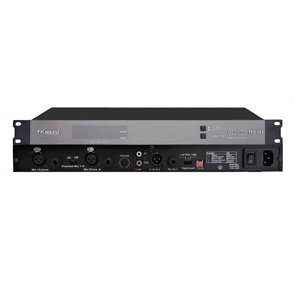 TKsound 2 in 1 out one-button automatic anti-howling Professional Audio Sound Equipment feedback suppressor
