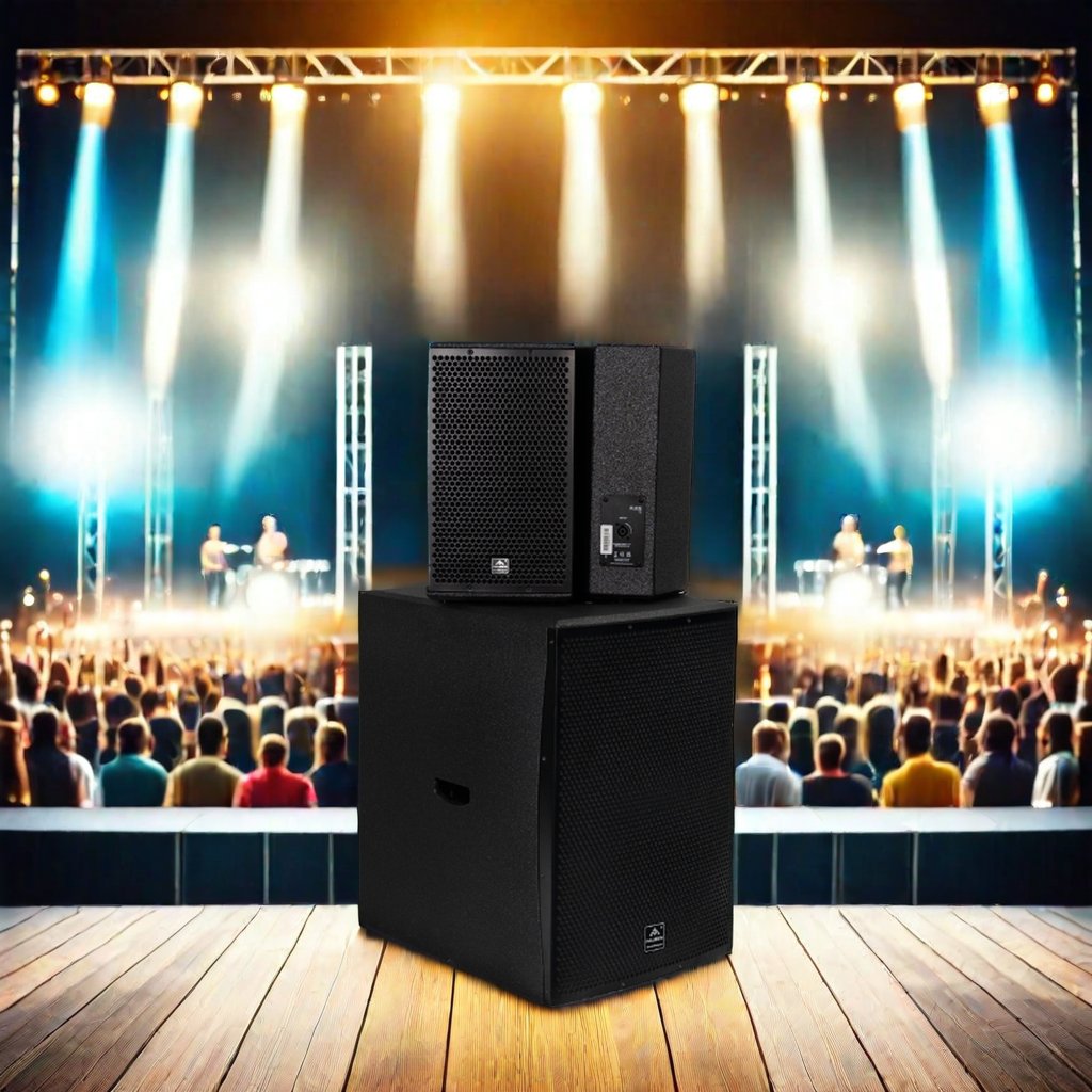 Professional Sound System 2.1 PA Speaker System Powered Active Audio Sound Equipment with Class D for Outdoor Events Pro Audio
