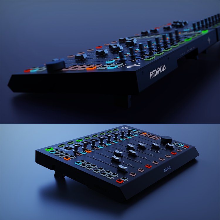 midiplus Up+ Tactile Motorised Faders Eight Channel Sequencer Mixer Control Mixer MIDI Controller Up Host DAW Controller