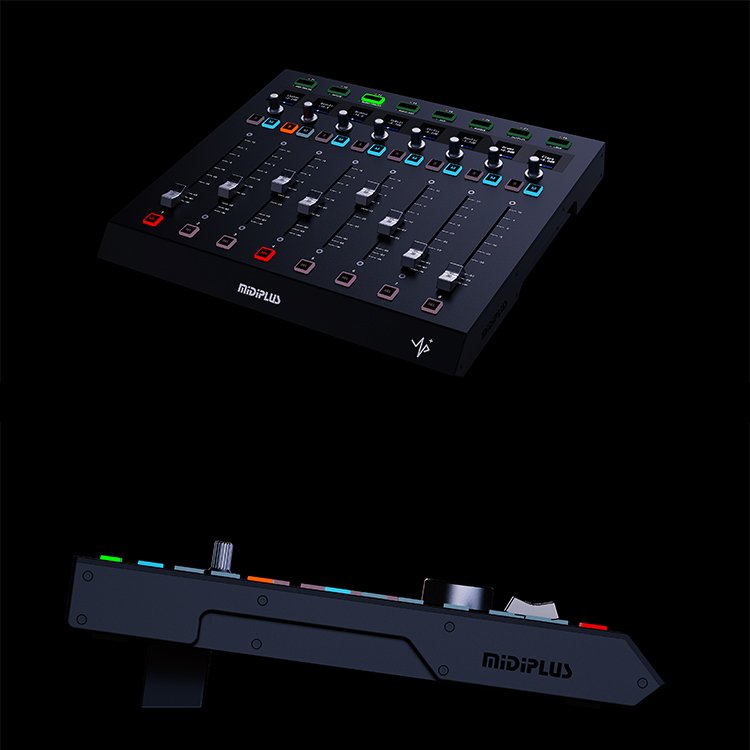 midiplus Up+ Tactile Motorised Faders Eight Channel Sequencer Mixer Control Mixer MIDI Controller Up Host DAW Controller