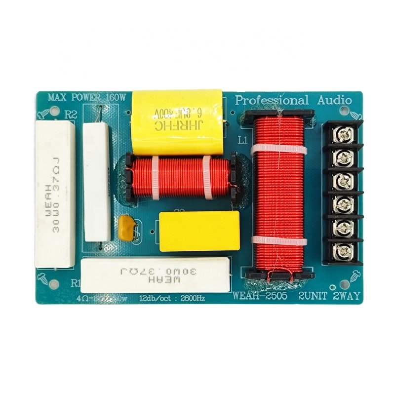 2pcs 200W 2 Way Speaker Filter Circuit Treble Bass Frequency Divider Home 2600Hz Theater Hifi Stereo Audio Crossover Filters DIY