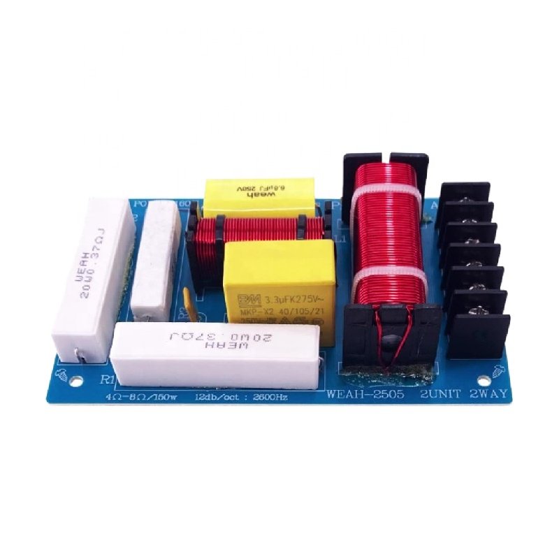 2pcs 200W 2 Way Speaker Filter Circuit Treble Bass Frequency Divider Home 2600Hz Theater Hifi Stereo Audio Crossover Filters DIY