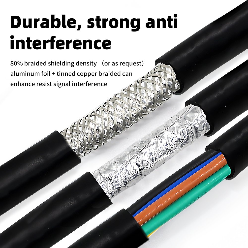 ul2547 80C 3000V shield cable 2C 3C 4C 18awg 20awg 22awg 24awg 26awg 28awg multi core shielded cable