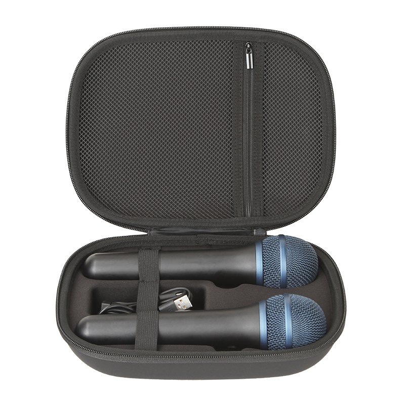 Factory Custom Wireless Microphone Storage Case Portable Shockproof Drop Proof Eva Zipper Bag Protective Carrying Case