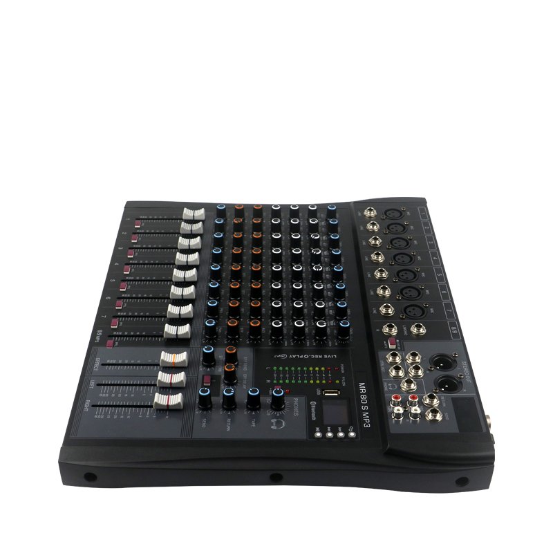 Professional Sound Mixer 8-channel Mono USB Audio Mixer Stage Equipment Digital Console