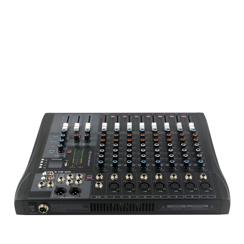 Professional Sound Mixer 8-channel Mono USB Audio Mixer Stage Equipment Digital Console