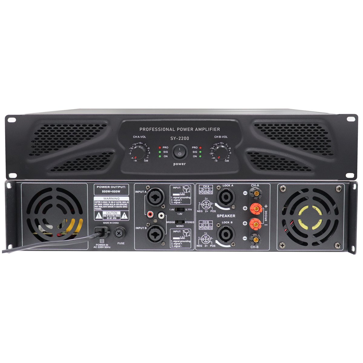 Professional Power Amplifier 2 Channel Class Ab Sound Equipment System Stage Performance Commercial Outdoor Professional Audio