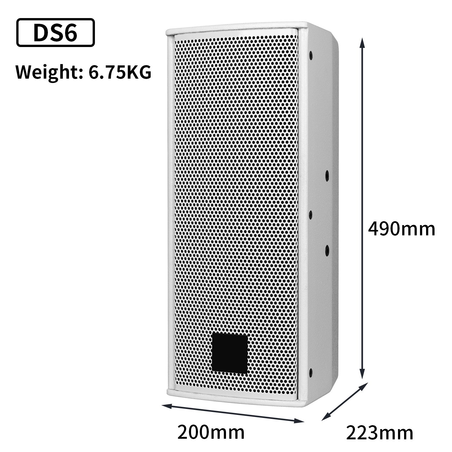 Biner DS6 2 Unit Professional 110W White Column Sounds System Equipment for Conference