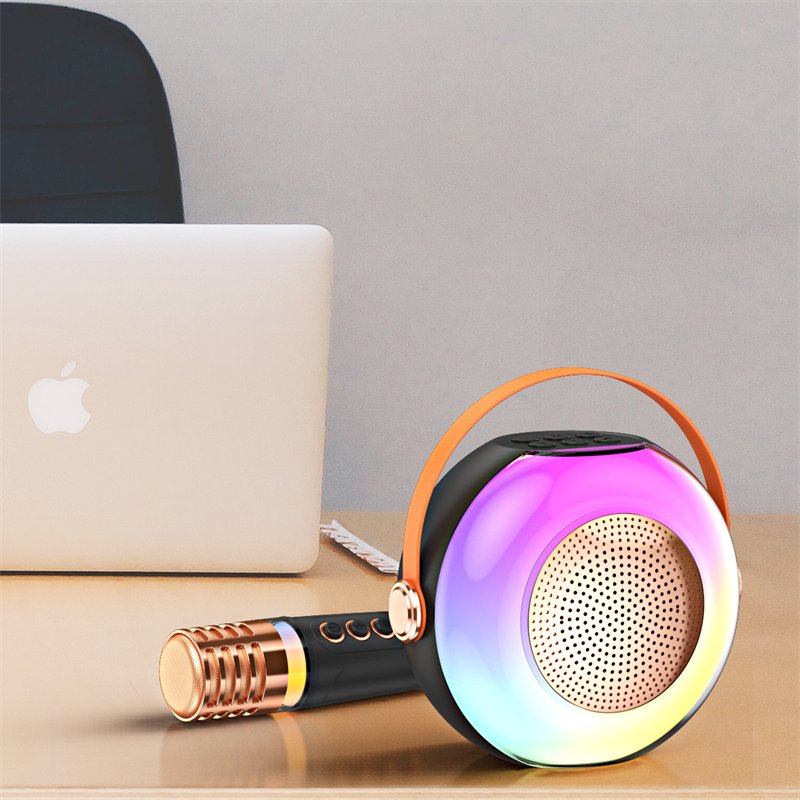 New K-Song Bluetooth Speaker Outdoor Portable Children's Home Wireless Microphone Audio Integrated Microphone