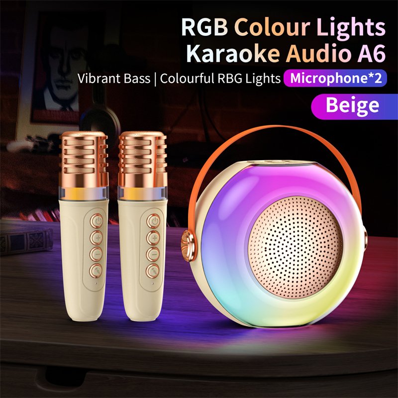 New K-Song Bluetooth Speaker Outdoor Portable Children's Home Wireless Microphone Audio Integrated Microphone