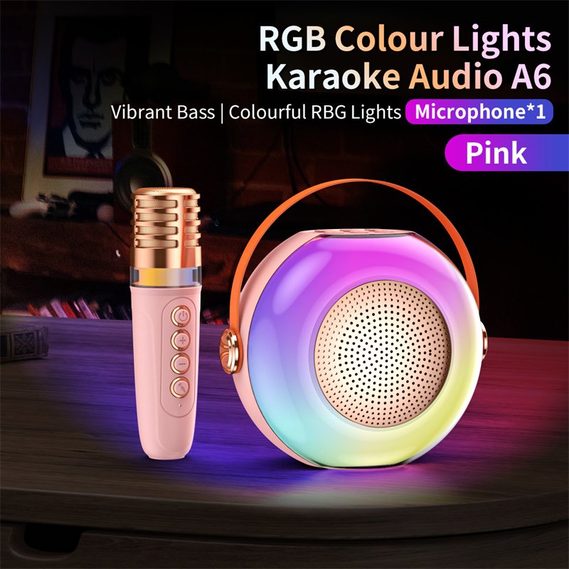 New K-Song Bluetooth Speaker Outdoor Portable Children's Home Wireless Microphone Audio Integrated Microphone