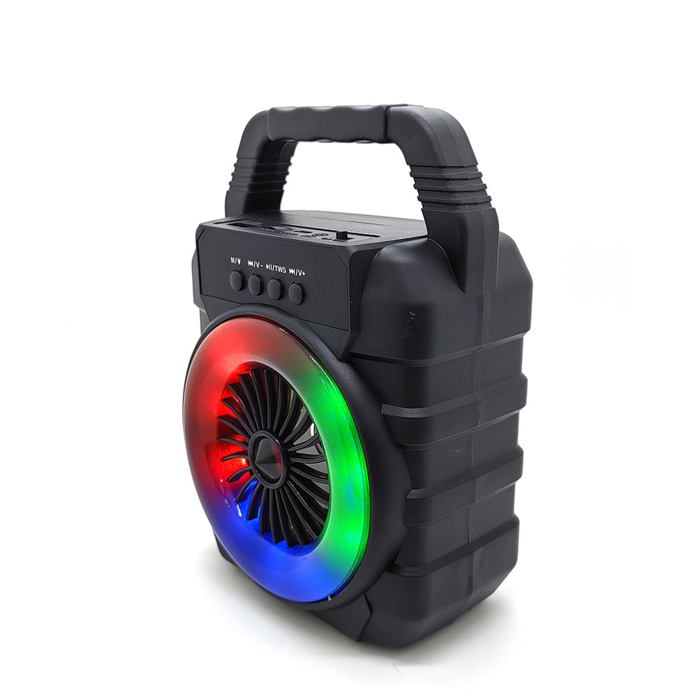 4 inch super bass Wireless loud BT portable Speaker FM radio/TF/USB Colorful LED Light Active bass woofer stereo active speaker