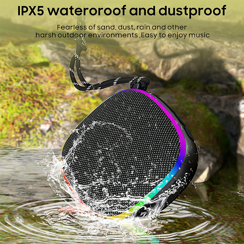 IPX5 Waterproof Wireless Speaker Colorful LED Light Mini Portable BT5.3 Speaker Sound Equipment Accessories