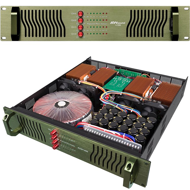 Fast heat dissipation High efficiency power amplifier 3200w Audio Amplifier Sound System 4 Channel Audio Professional