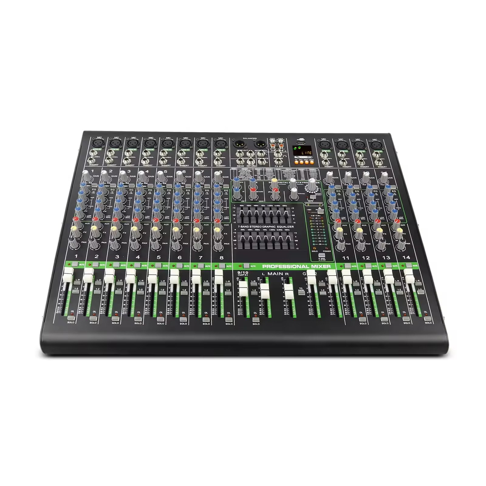 High Quality 12 Channels Professional Powerless Mixer Audio