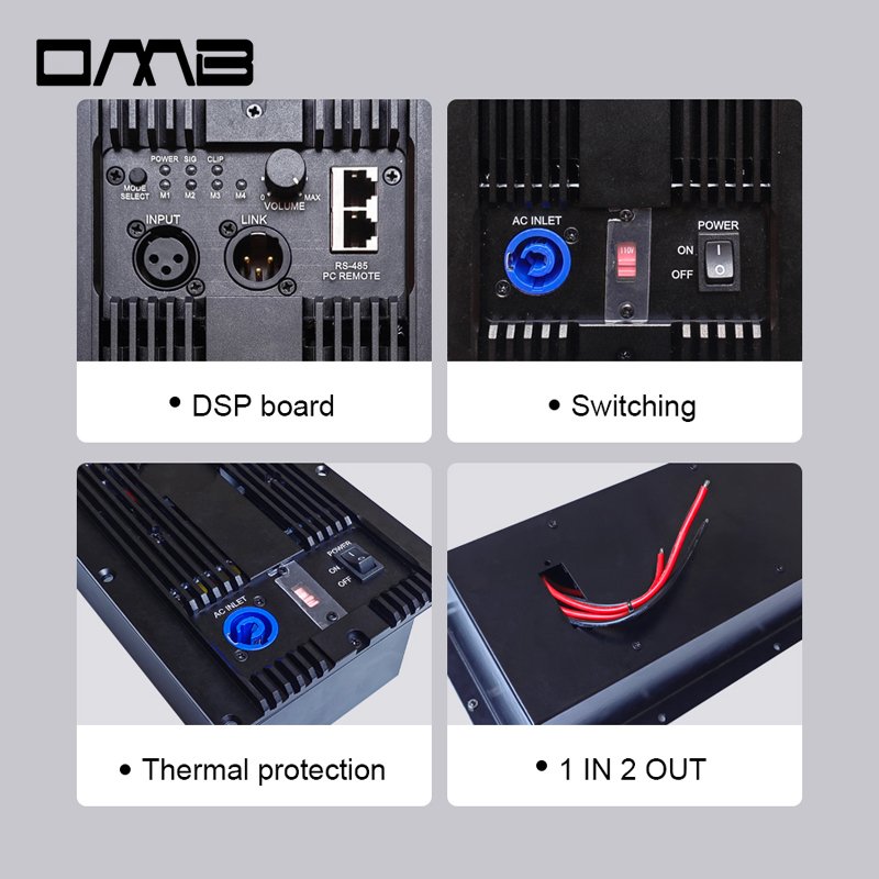 PDA601+CQ260D Sound Equipment Amplificateur De Puissance Professionnel 1 Channel 600w Subwoofer Active Speaker Amplifier