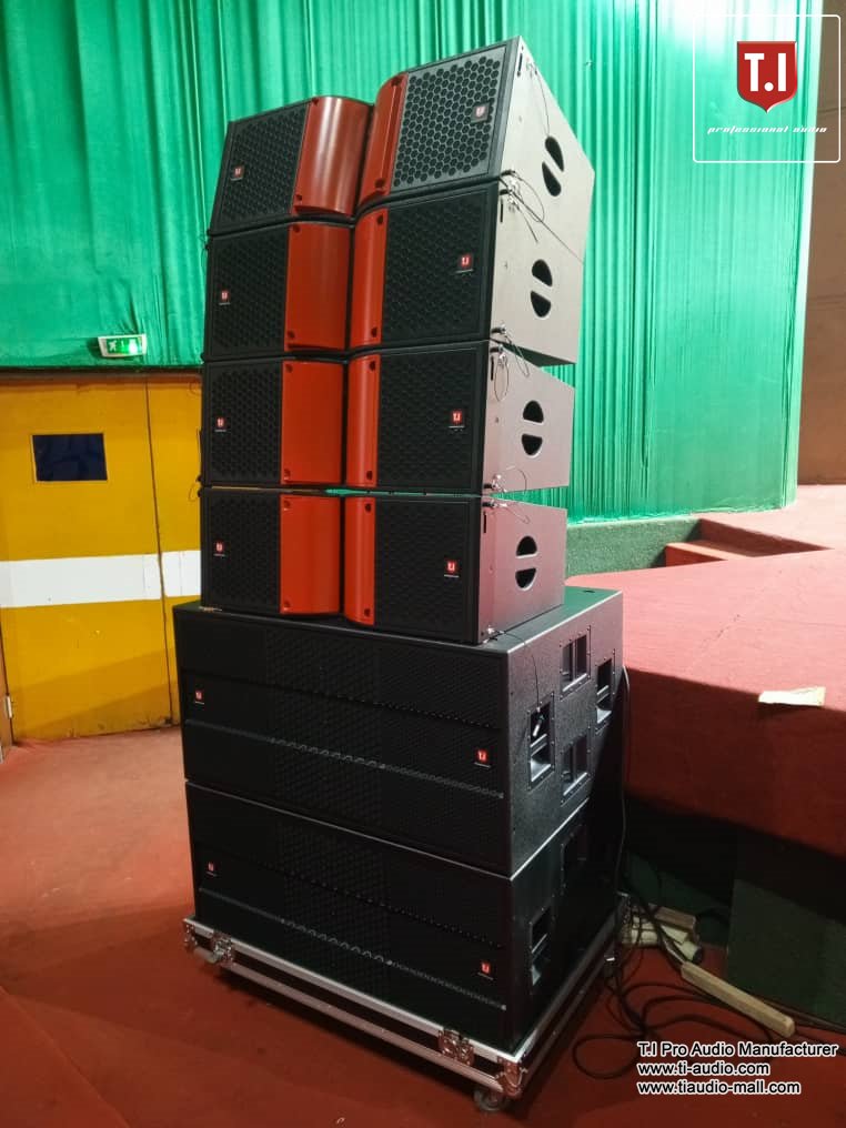 T.I Pro Audio professional audio sound equipment passive waterproof double 12 inch line array concert sound system speaker