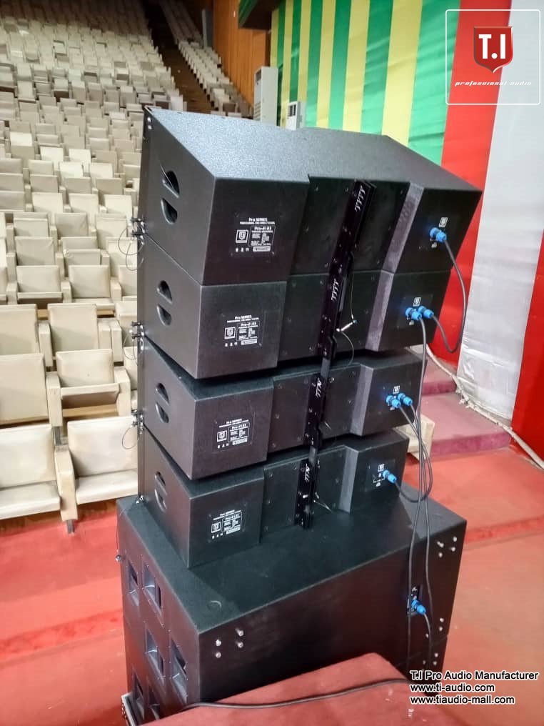 T.I Pro Audio professional audio sound equipment passive waterproof double 12 inch line array concert sound system speaker